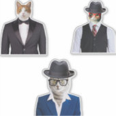 Cat Wearing-Sonnenbrille Aufkleber (Vorderseite)