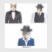 Cat Wearing-Sonnenbrille Aufkleber (Blatt)