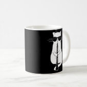 Cat Wearing Sonnenbrille spielen Oboe Kaffeetasse (VorderseiteRechts)