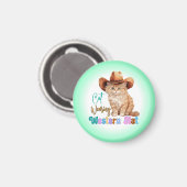 Cat Wearing Western Hat-85246 Magnet (Vorderseite/Rückseite)