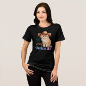 Cat Wearing Western Hat-85246 Tri-Blend Shirt (Vorderseite voll)