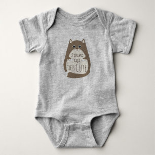 Cat Weckte diesen Niedlichen lustigen Slogan Baby Strampler