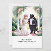CAT-WEDD Speichern der Datumseinladung Einladung (Vorderseite)