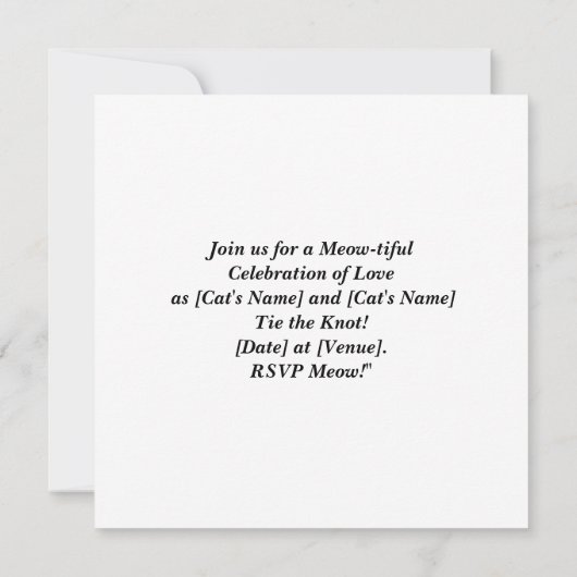 CAT-WEDD Speichern der Datumseinladung Save The Date (Rückseite)