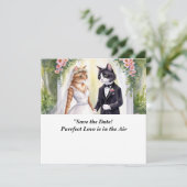 CAT-WEDD Speichern der Datumseinladung Save The Date (Stehend Vorderseite)