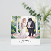CAT-WEDD Speichern der Datumseinladung Save The Date (Stehend Vorderseite)