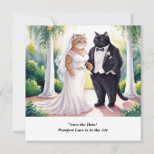 CAT-WEDD Speichern der Datumseinladung Save The Date (Vorderseite)