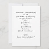 Cat Wedding Beach Hochzeit Einladung (Rückseite)