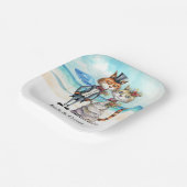 Cat Wedding Beach Hochzeit Pappteller (Gewinkelt)