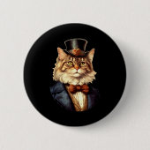 Cat Wedding Bride Groom Pet Cat Eigentümer Liebhab Button (Vorderseite)