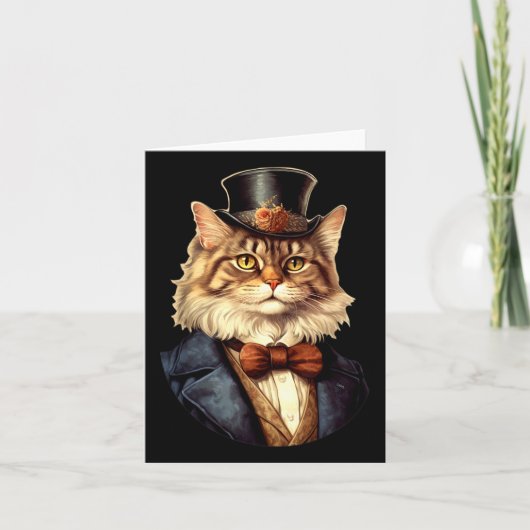 Cat Wedding Bride Groom Pet Cat Eigentümer Liebhab Karte (Vorderseite)