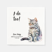 Cat Wedding Cocktail Napkins Serviette (Vorderseite)