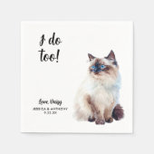 Cat Wedding Cocktail Napkins Serviette (Vorderseite)