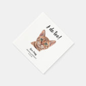 Cat Wedding Cocktail Napkins Serviette (Ecke)
