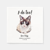 Cat Wedding Cocktail Napkins Serviette (Vorderseite)