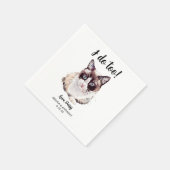 Cat Wedding Cocktail Napkins Serviette (Ecke)