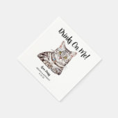 Cat Wedding Cocktail Napkins Serviette (Ecke)