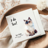 Cat Wedding Cocktail Napkins Serviette