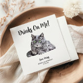 Cat Wedding Cocktail Napkins Serviette