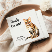Cat Wedding Cocktail Napkins Serviette