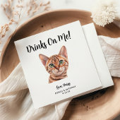 Cat Wedding Cocktail Napkins Serviette