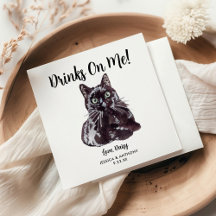 Cat Wedding Cocktail Napkins