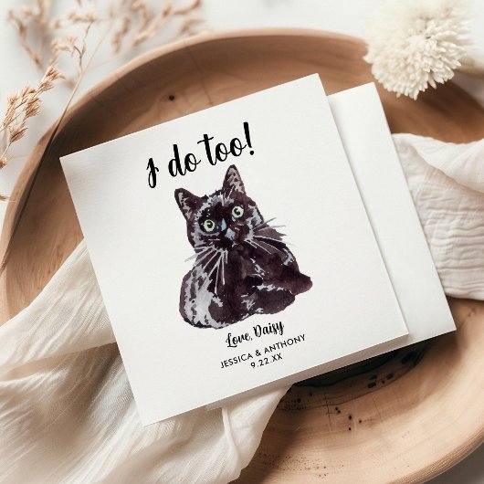 Cat Wedding Cocktail Napkins Serviette