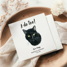 Cat Wedding Cocktail Napkins Serviette