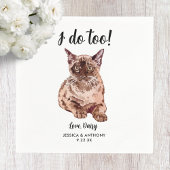 Cat Wedding Cocktail Napkins Serviette