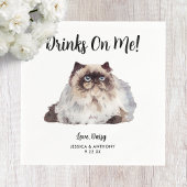 Cat Wedding Cocktail Napkins Serviette