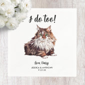 Cat Wedding Cocktail Napkins Serviette