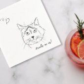 Cat Wedding Cocktail Napkins Serviette