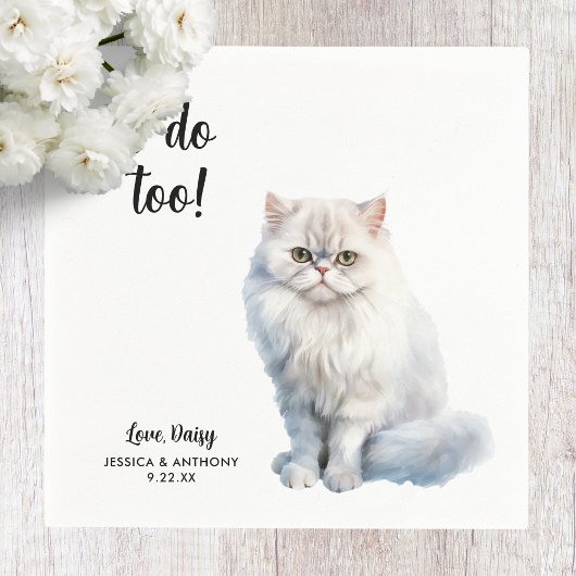 Cat Wedding Cocktail Napkins Serviette