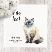 Cat Wedding Cocktail Napkins Serviette