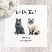 Cat Wedding Cocktail Napkins Serviette