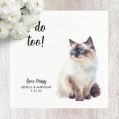Cat Wedding Cocktail Napkins Serviette