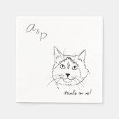 Cat Wedding Cocktail Napkins Serviette (Vorderseite)
