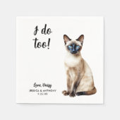 Cat Wedding Cocktail Napkins Serviette (Vorderseite)