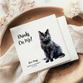 Cat Wedding Cocktail Serviette