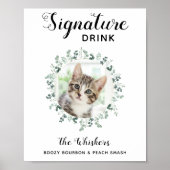 Cat Wedding Signature Drink Foto Cocktail Bar Poster (Vorne)