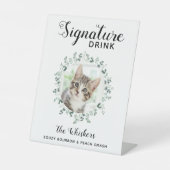 Cat Wedding Signature Drink Foto Cocktail Bar Sockelschild (Vorderseite)
