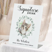 Cat Wedding Signature Drink Foto Cocktail Bar Sockelschild