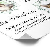 Cat Wedding Signature Drinks Custom Cocktail Bar Poster (Ecke)