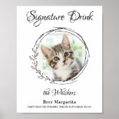 Cat Wedding Signature Drinks Foto Bar Poster (Vorne)