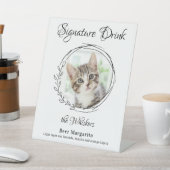 Cat Wedding Signature Drinks Foto Bar Sockelschild (In SItu)