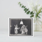 Cat Wedding Vintag Oddity Postcard Postkarte (Stehend Vorderseite)