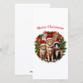 Cat Weihnachtskarten Feiertagskarte (Vorne/Hinten)