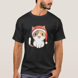 Cat Weihnachtsmannmütze Funny Christmas T Shirt