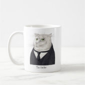 CAT-Weiße Tasse BUTLER + Text (Links)