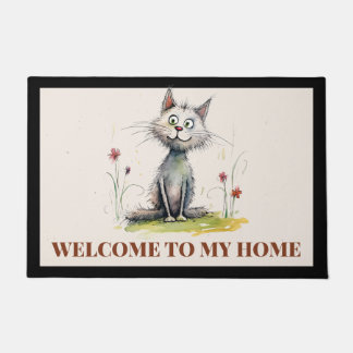 Cat Welcome Door Mat Fußmatte